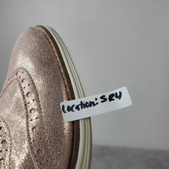Cole Haan Original Grand Womens 6.5 Shoes Wingtip Oxford Sneaker Metallic Pink - Picture 10 of 10